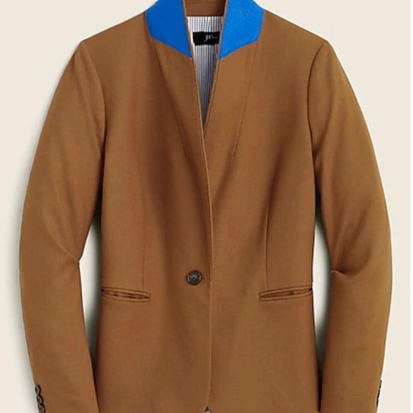 Parke blazer in wool flannel In Hthr Caramel size 8 - Picture 5 of 7